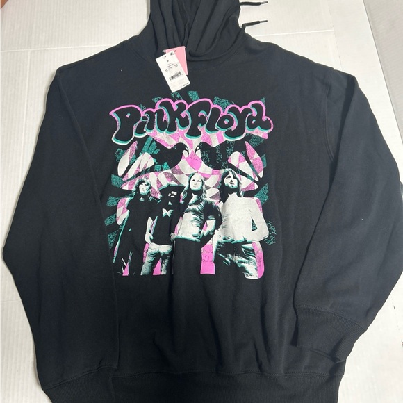Pink Floyd Women's Black & Pink Hoodie Sweatshirt Size M Cod/1251 - Picture 2 of 7